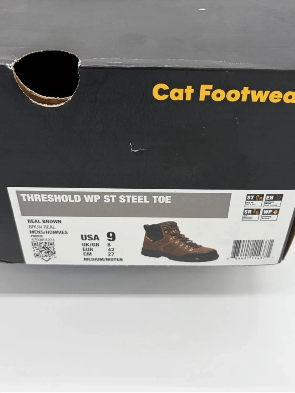 Caterpillar Brown and Black Steel Toe Men’s Work Boots